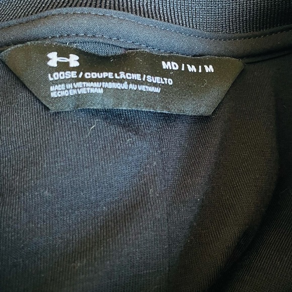 Under Armor Mixed Media Black Bomber Jacket NEW - Picture 6 of 6